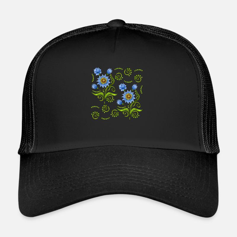 Flowers - Trucker Cap - black/black