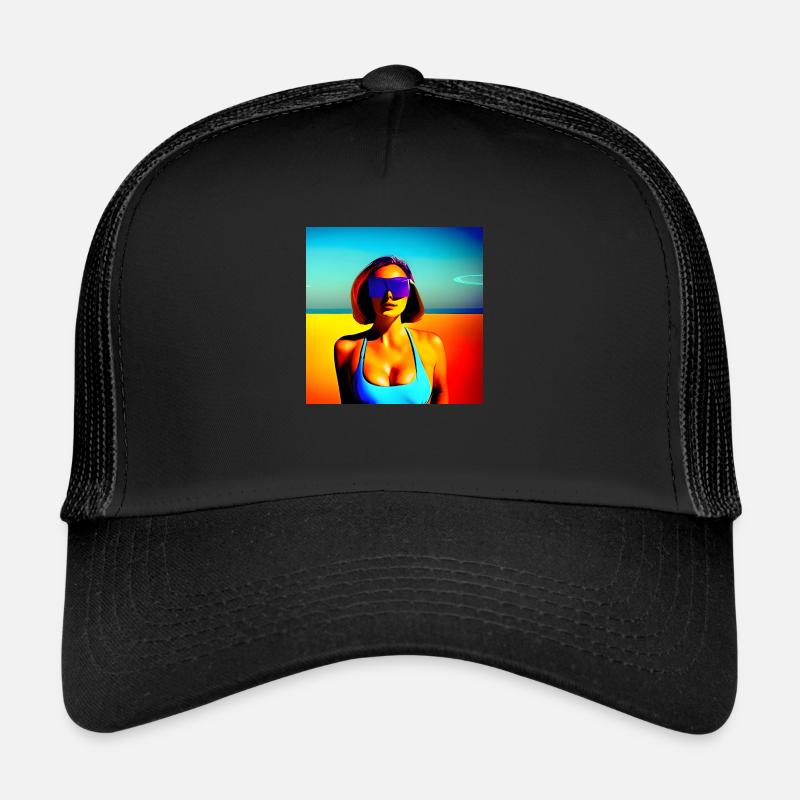 Last sun on Mars - Trucker Cap - black/black