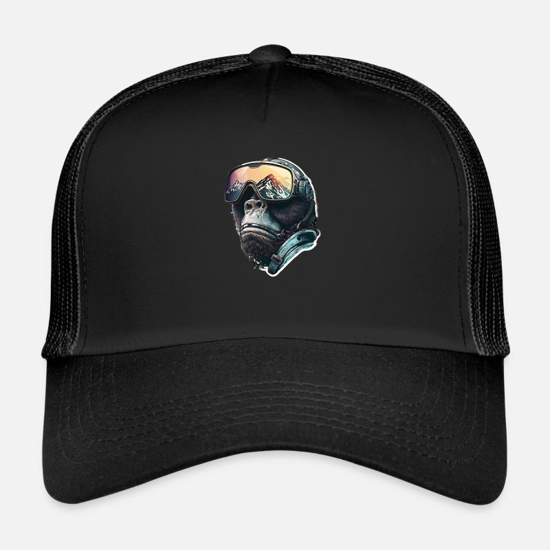 Cooler Gorilla-Skifahrer Trucker Cap