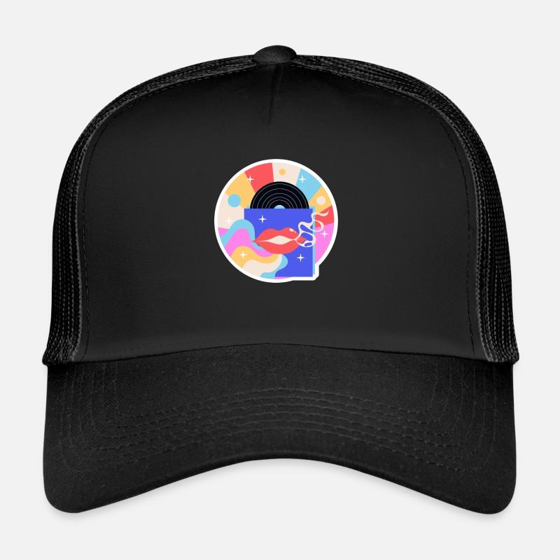 DISC - Casquette trucker  - noir/noir