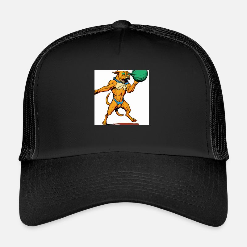 a dog with a ball illustroke 3 Trucker Cap