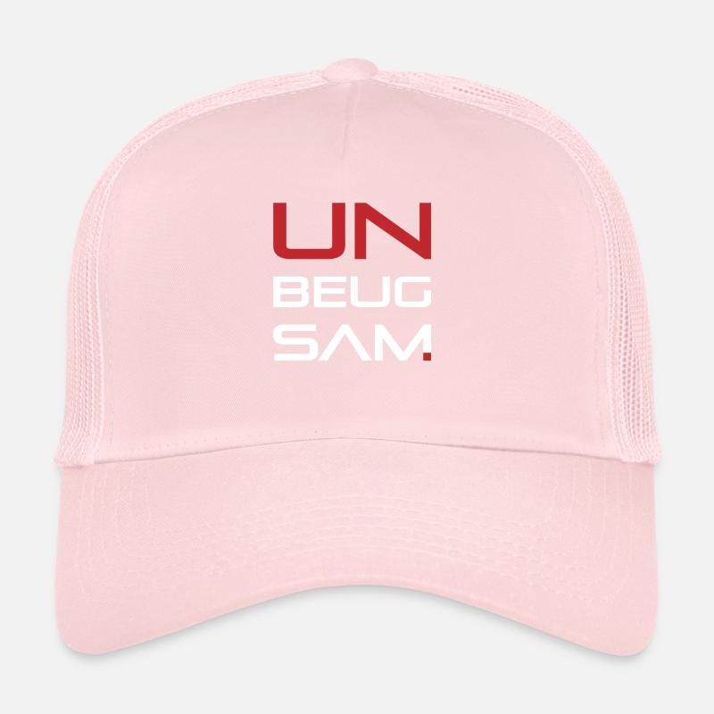 UNBEUGSAM weiß-rot Trucker Cap
