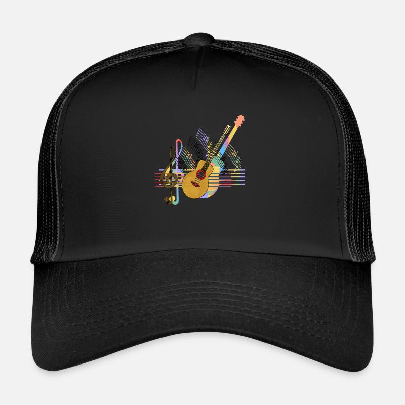 Guitare - Casquette trucker  - noir/noir