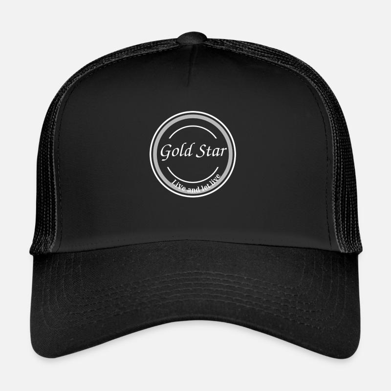 Gold Star ,Design, Logo, Text, Trucker Cap