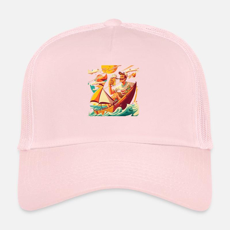 Lustiger Segler mit Bier Trucker Cap