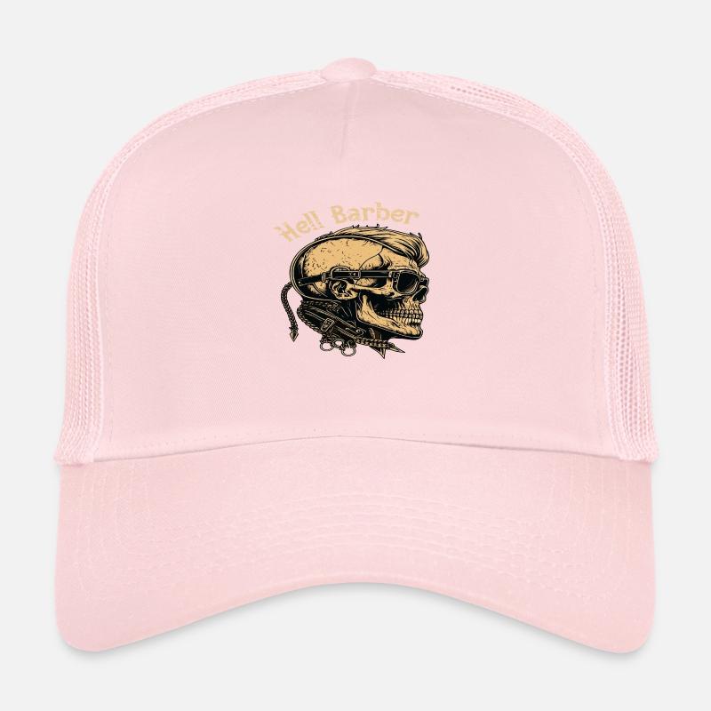 Hell Barber Skull Totenkopf Trucker Cap