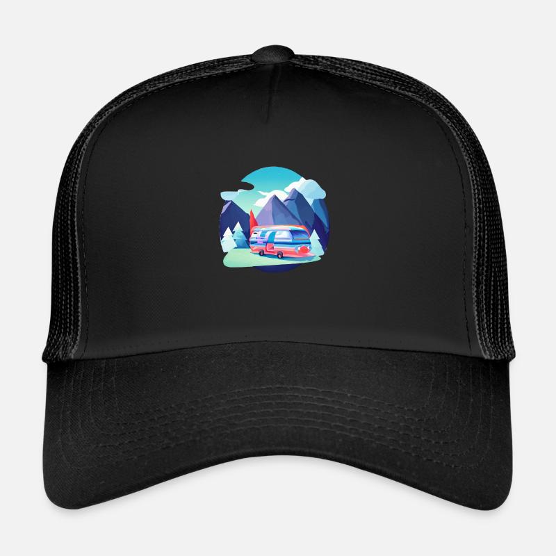 Wohnwagen Camp Camping Geschenk Zelten Wohnmobil Trucker Cap