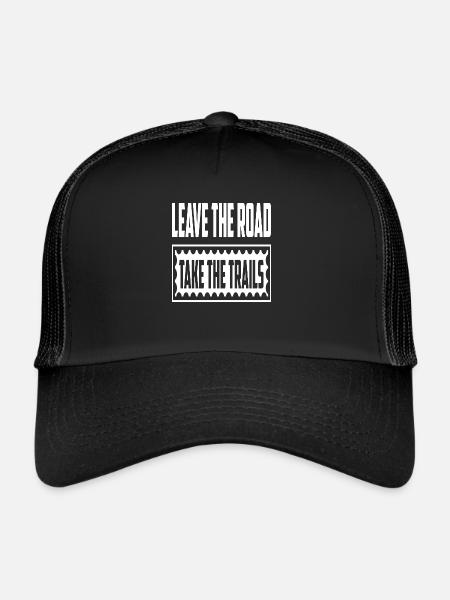 Quitter la route Prendre les sentiers - Casquette trucker  - noir/noir - Devant