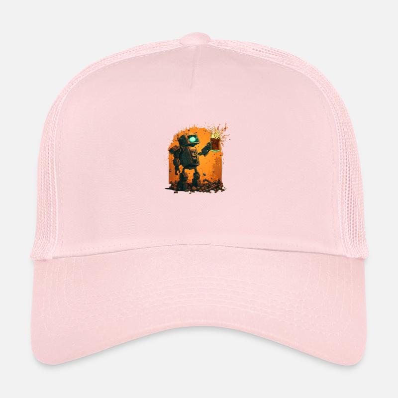 Robot drinks craft beer. Beer Shirt Trucker Cap