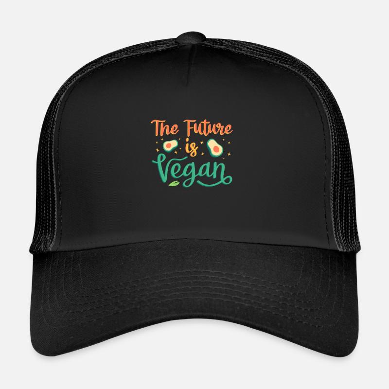 The future is vegan - Trucker Cap - black/black