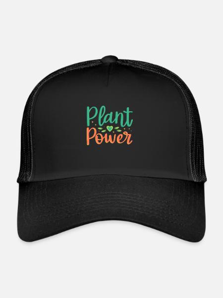 Pouvoir des plantes - Casquette trucker  - noir/noir - Devant