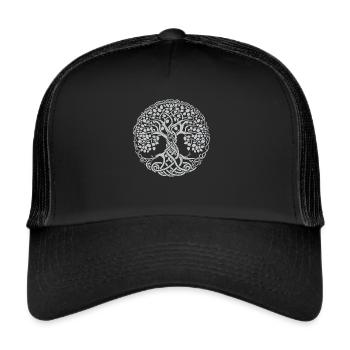 Celtic Gaelic Tree of Life - Trucker Cap - black/black - Front