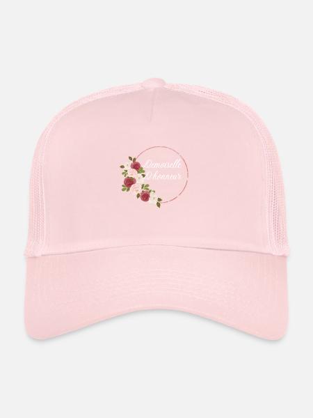 Demoiselle d'honneur - Casquette trucker  - rose pâle - Devant