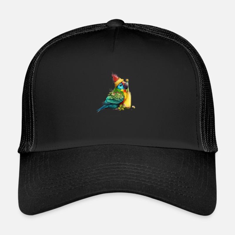 Câlins perroquets avec de la bière Casquette trucker 