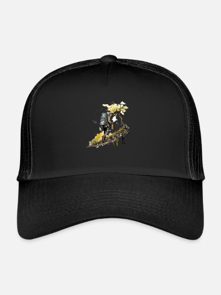 Beer hike in the mountains - Trucker Cap - black/black - Front