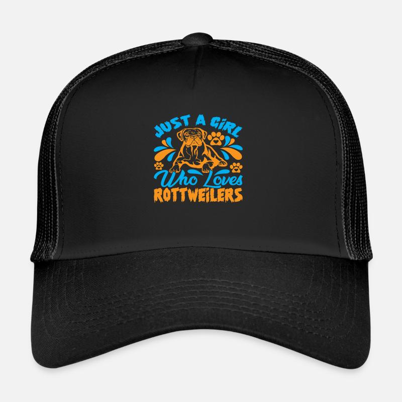 Juste une fille qui aime les Rottweilers Casquette trucker 
