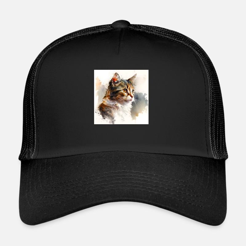 Chaton mignon Aquarell Casquette trucker 