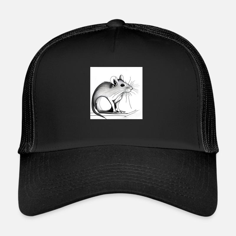Ratte - Trucker Cap - Schwarz/Schwarz