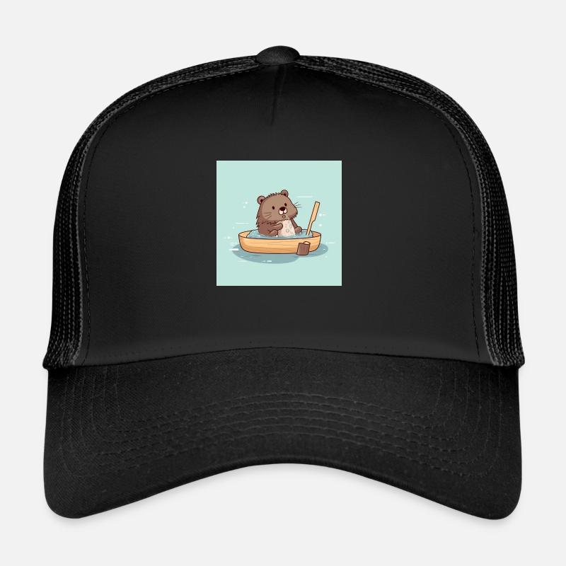 Castor mignon dans la baignoire Casquette trucker 