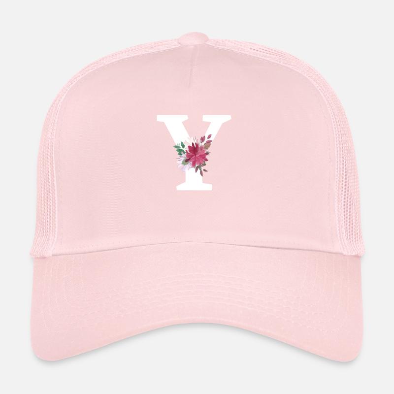 Buchstabe und Blumen Trucker Cap