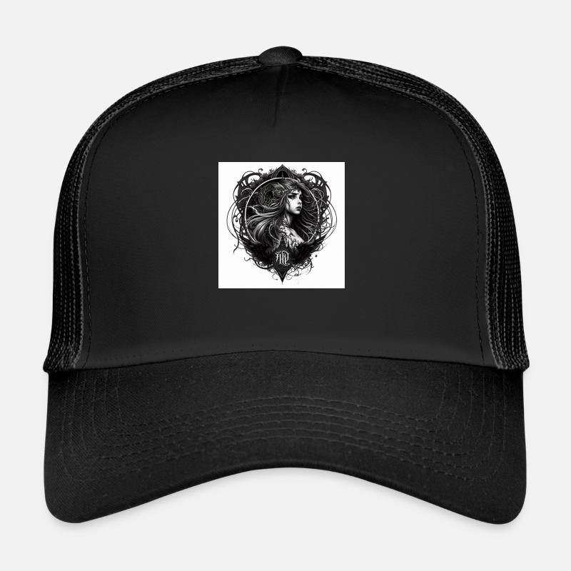 Femme Fatale Tattoo - Trucker Cap - Schwarz/Schwarz