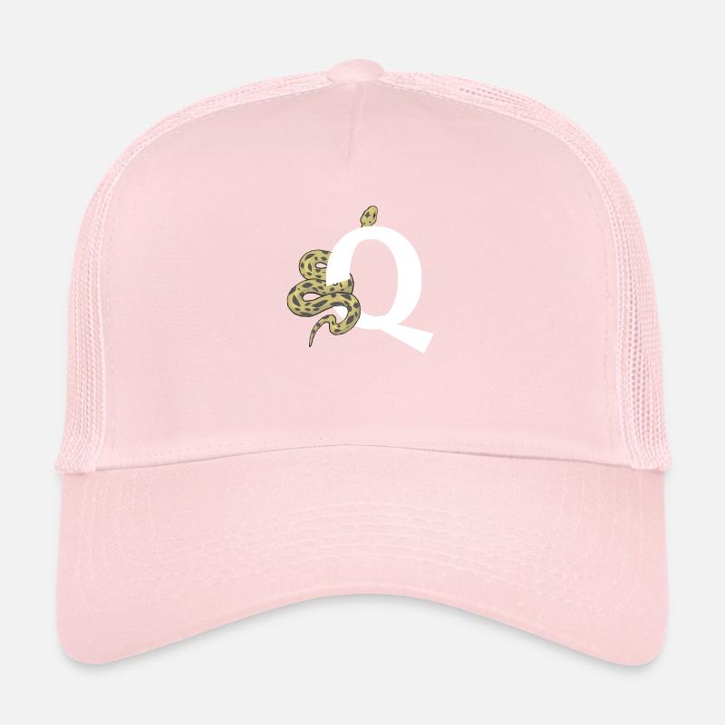 Lettre q serpent Casquette trucker 