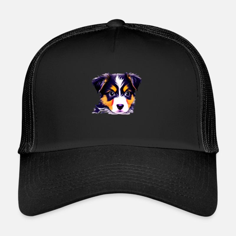 Hundeliebe Hunde Hund Schäferhund Hundehalter - Trucker Cap - Schwarz/Schwarz