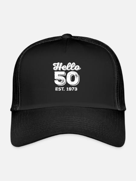 1973 Vintage 50 50th birthday - Trucker Cap - black/black