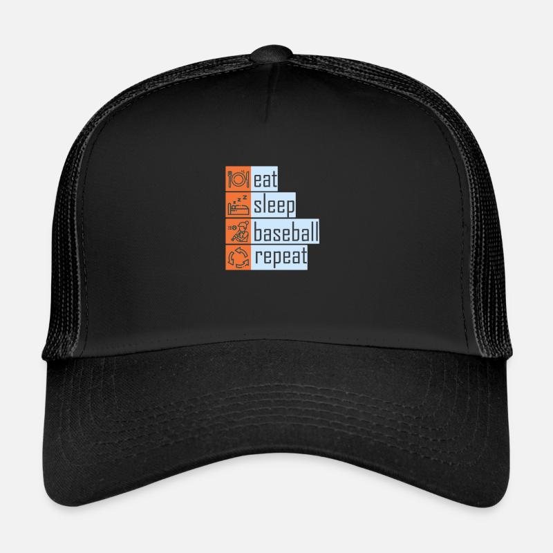 Eat Sleep Baseball Repeat Trucker Cap