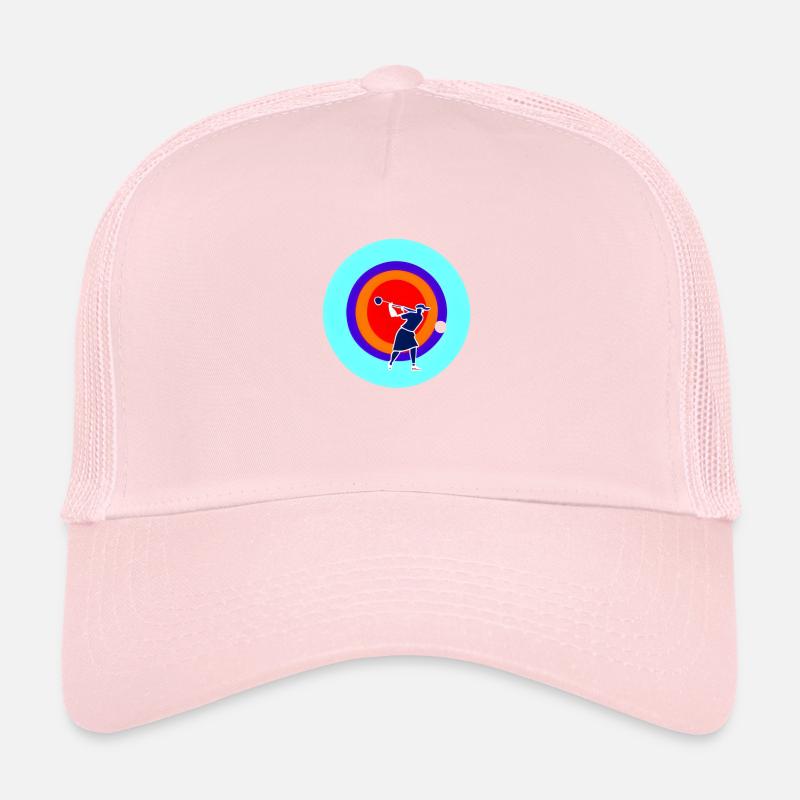Rétro Golflady en cercle Multicolore Casquette trucker 