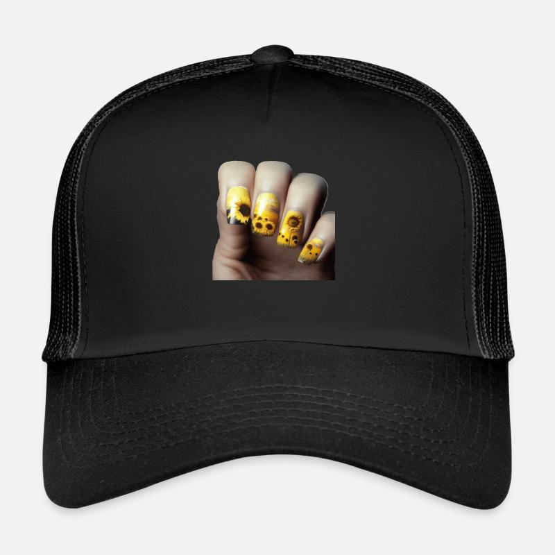Sonnenblumen Fingernägel Geschenk Trucker Cap