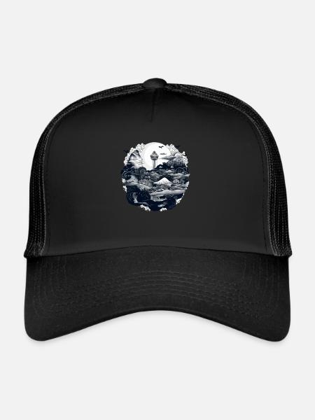 Wonders of the Ocean - Trucker Cap - black/black - Front