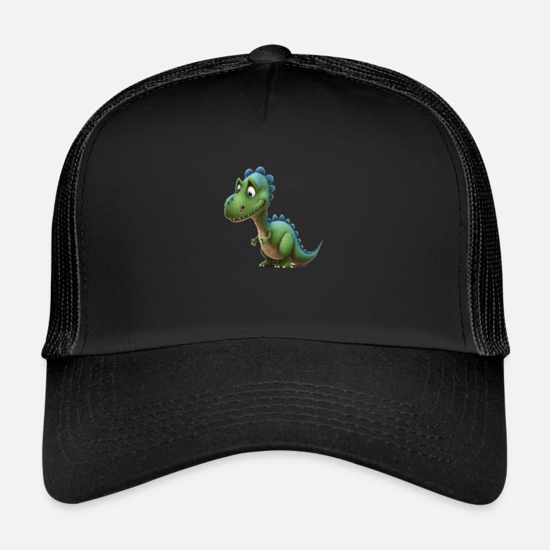 Dinosaurier Motiv - Trucker Cap - Schwarz/Schwarz