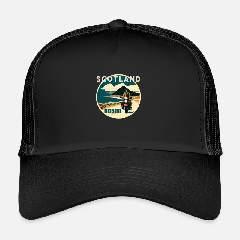 scotland nc500 north - Trucker Cap - black/black