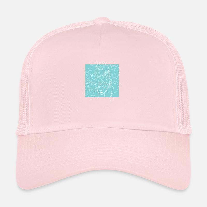 Face line blue Casquette trucker 