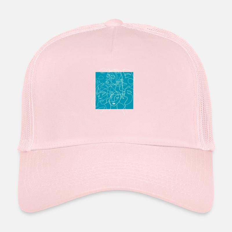 Face line blue Casquette trucker 