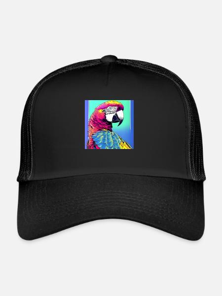Neon Ara - Trucker Cap - Schwarz/Schwarz - Vorne