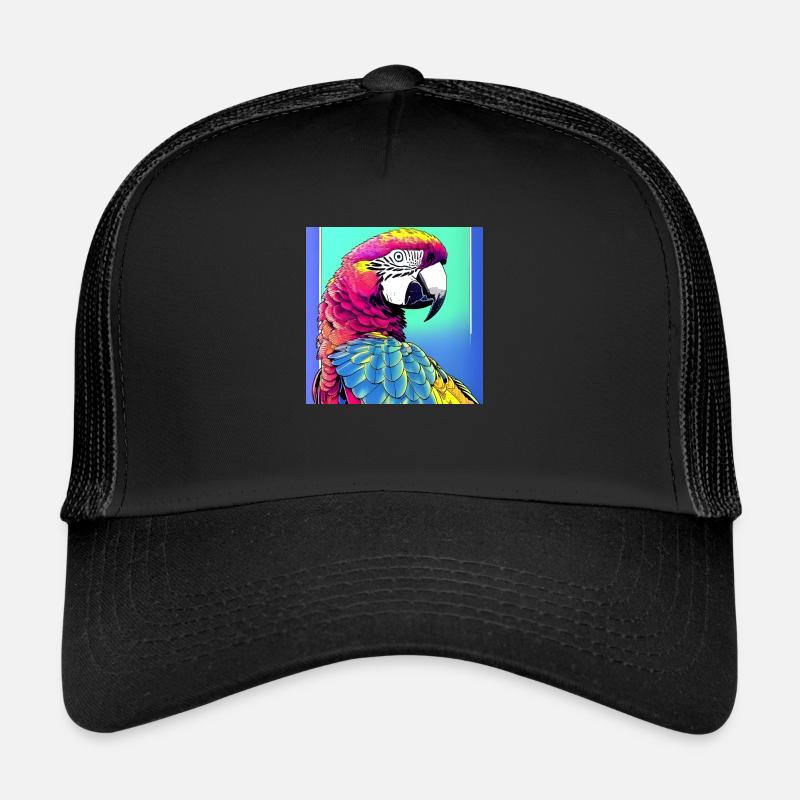 Neon Macaw - Trucker Cap - black/black