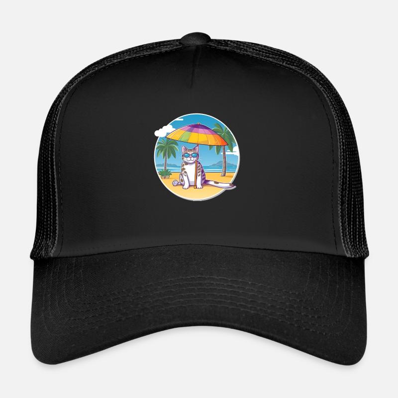 Beach cat - Trucker Cap - black/black