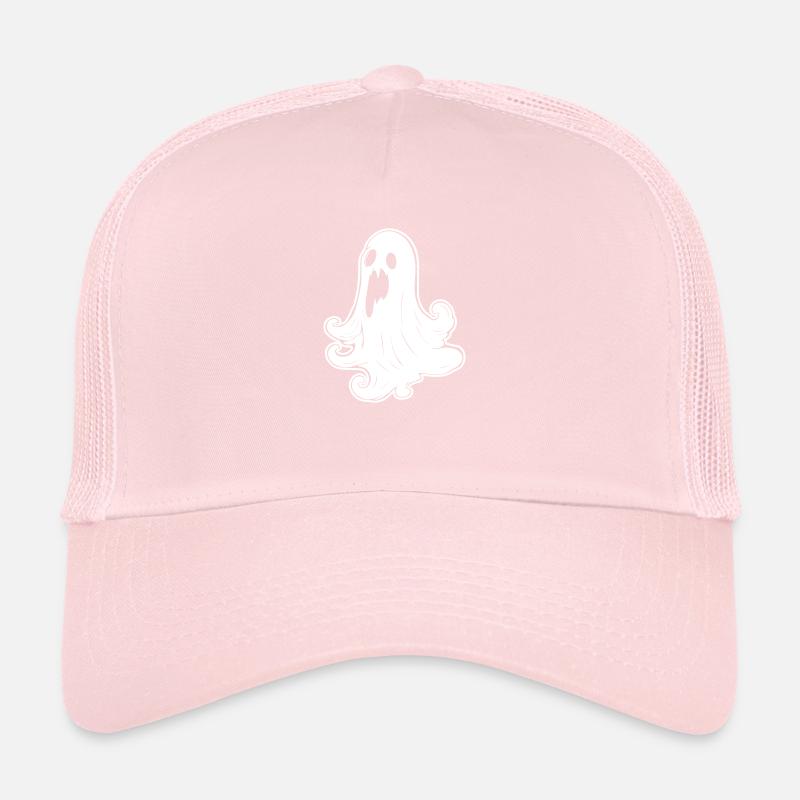 Ghost Ghosts Witching Hour Halloween Trucker Cap