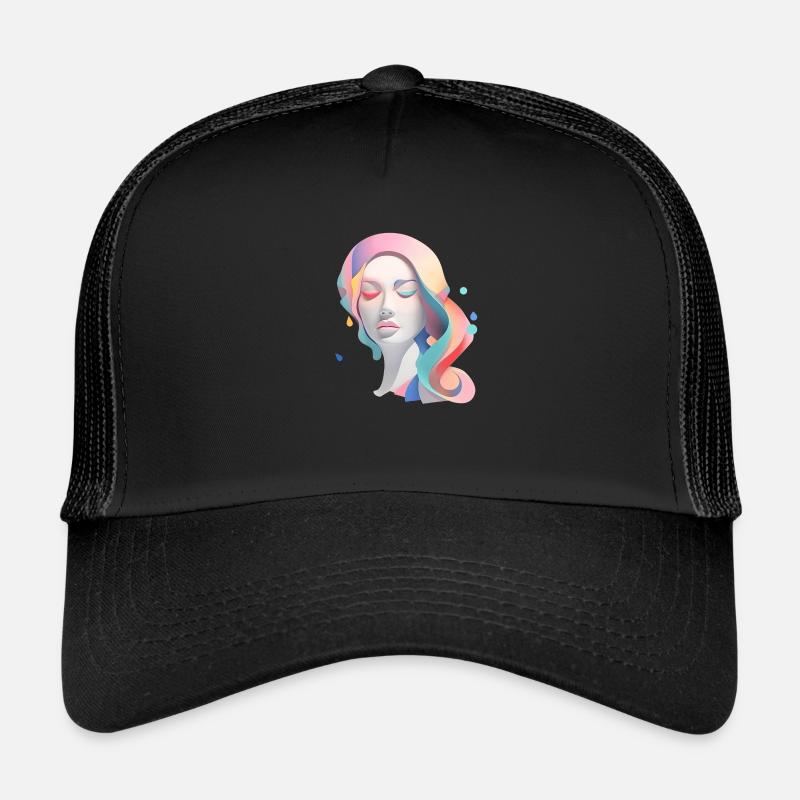 izup2u colored abstract woman Trucker Cap