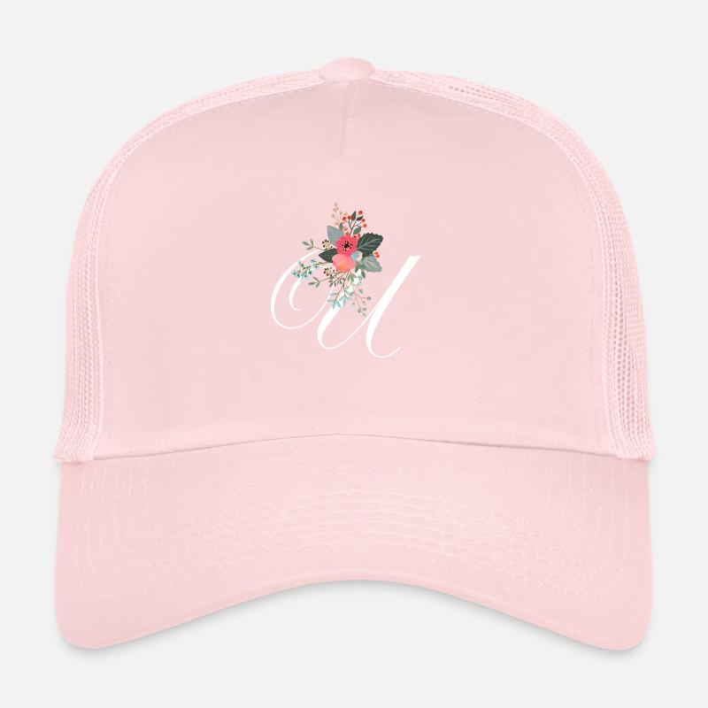 Lettre u fleuris Casquette trucker 