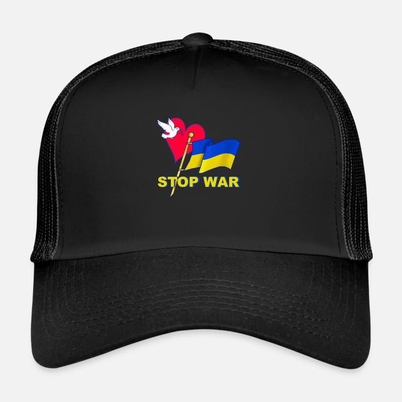 Stop War - Trucker Cap - black/black