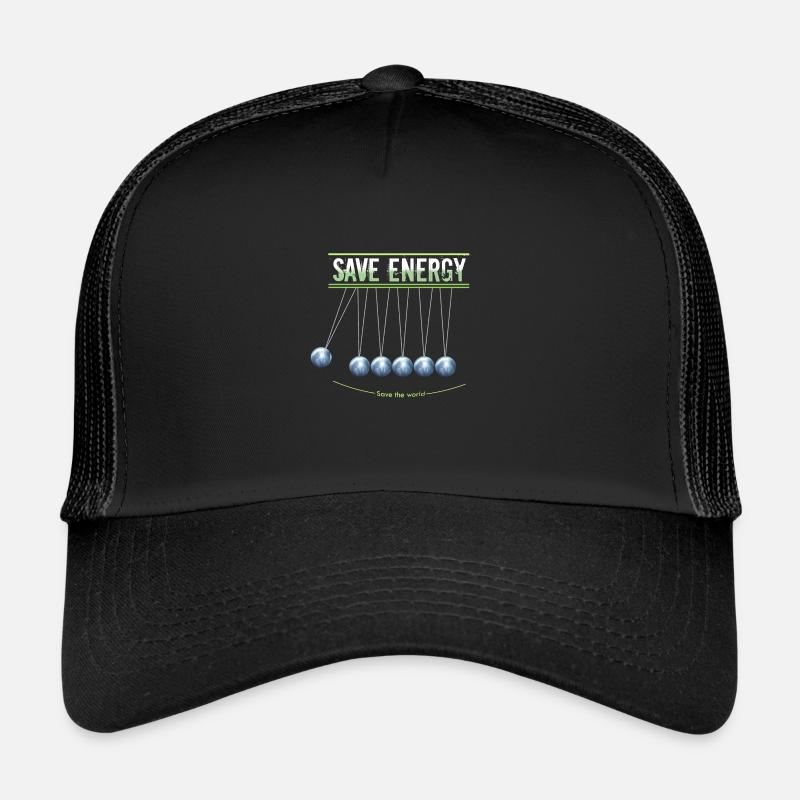Save energy - Trucker Cap - Schwarz/Schwarz
