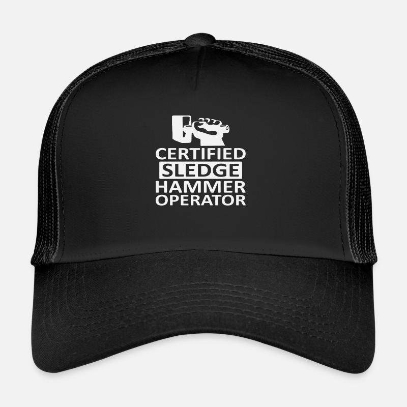 Certified Sledge Hammer Operator - Trucker Cap - Schwarz/Schwarz