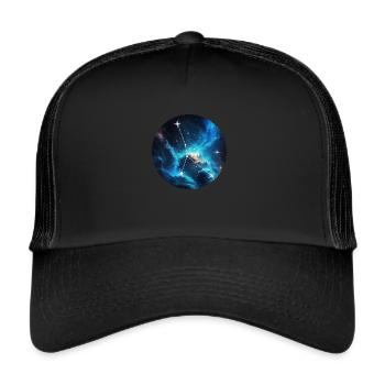 Sternzeichen Krebs - Trucker Cap - Schwarz/Schwarz - Vorne