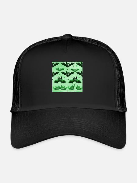 Comic Bat Brigade: Cute Bat Collection - Trucker Cap - black/black - Front
