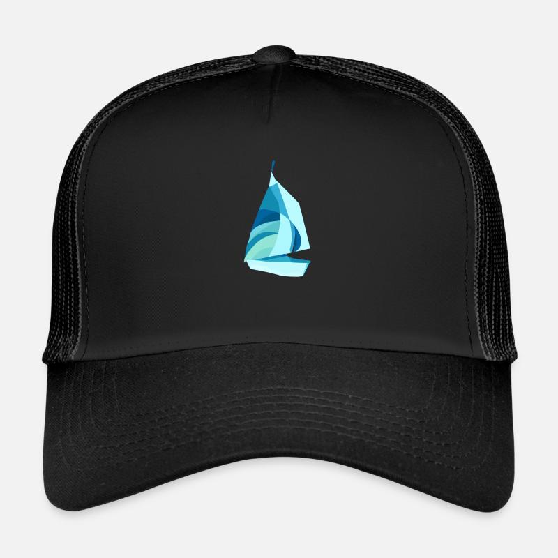 Abstract sailboat - summery design Trucker Cap