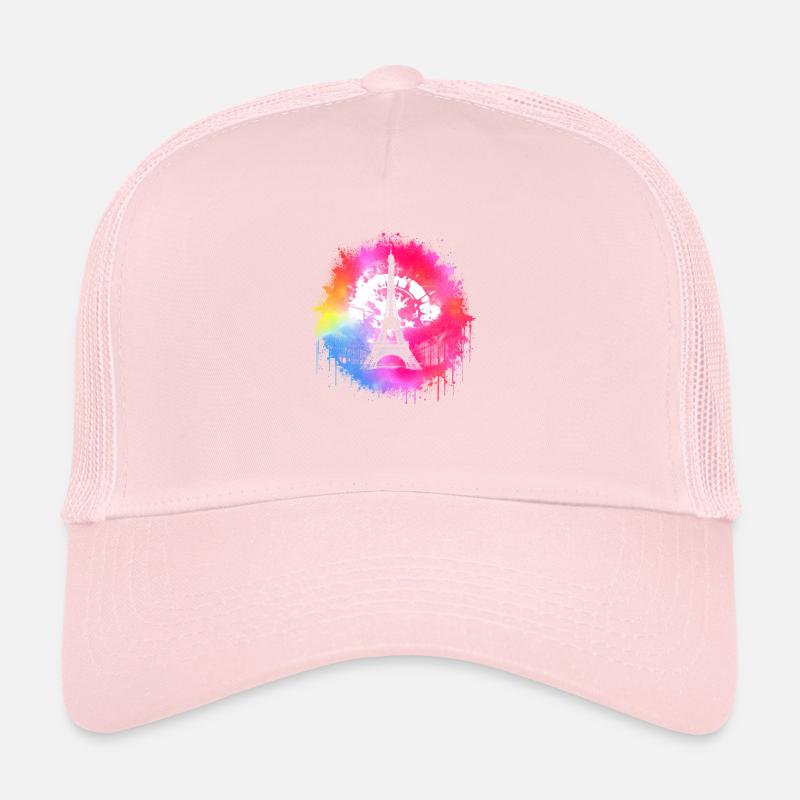 Eiffel Tower Rainbow Punk Casquette trucker 