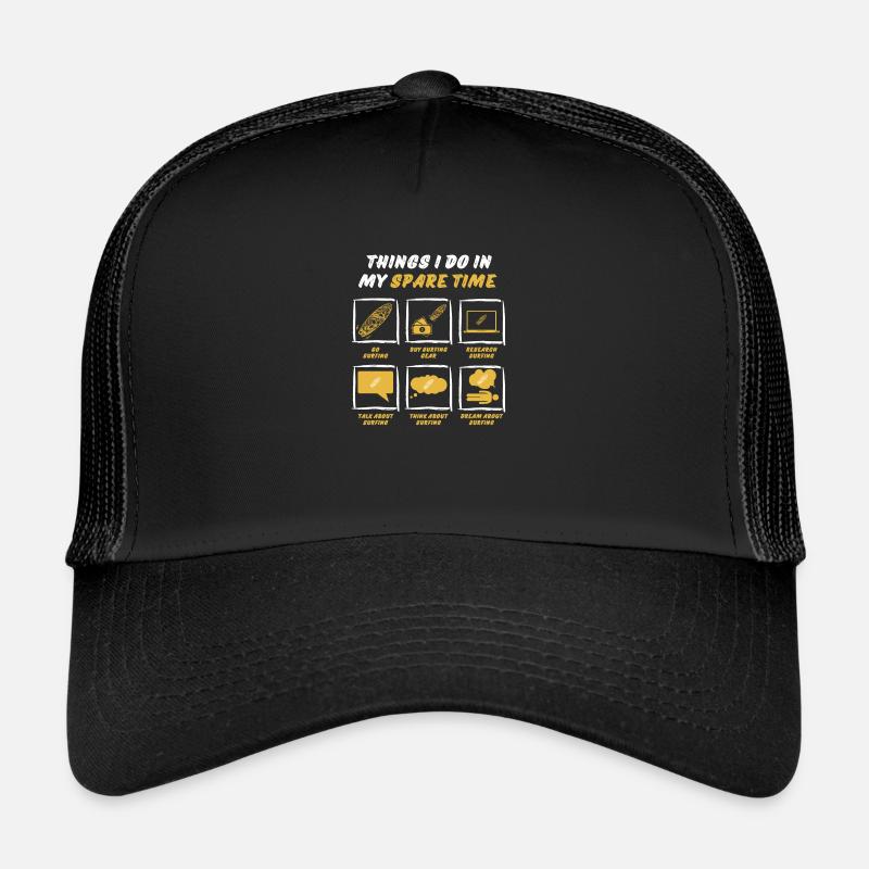 SURFING IN SPARE TIME Trucker Cap